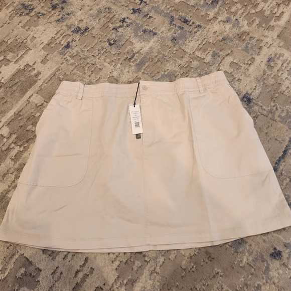 NWT Michael Stars Stretch Twill Beige Monroe Mini Skirt plus size 3X - Picture 10 of 16